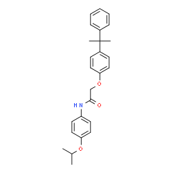 ChemSpider 2D Image | N-(4-Isopropoxyphenyl)-2-[4-(2-phenyl-2-propanyl)phenoxy]acetamide | C26H29NO3