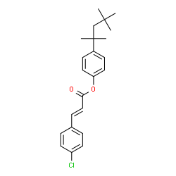 ChemSpider 2D Image | 4-(2,4,4-Trimethyl-2-pentanyl)phenyl (2E)-3-(4-chlorophenyl)acrylate | C23H27ClO2