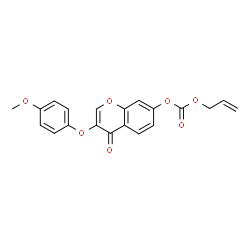 ChemSpider 2D Image | Allyl 3-(4-methoxyphenoxy)-4-oxo-4H-chromen-7-yl carbonate | C20H16O7