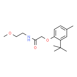 ChemSpider 2D Image | 2-(2-tert-Butyl-4-methylphenoxy)-N-(2-methoxyethyl)acetamide | C16H25NO3