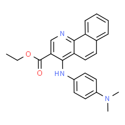 ChemSpider 2D Image | Ethyl 4-{[4-(dimethylamino)phenyl]amino}benzo[h]quinoline-3-carboxylate | C24H23N3O2