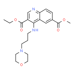 ChemSpider 2D Image | 3-Ethyl 6-methyl 4-{[3-(4-morpholinyl)propyl]amino}-3,6-quinolinedicarboxylate | C21H27N3O5