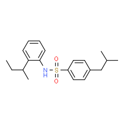 ChemSpider 2D Image | N-(2-sec-Butylphenyl)-4-isobutylbenzenesulfonamide | C20H27NO2S