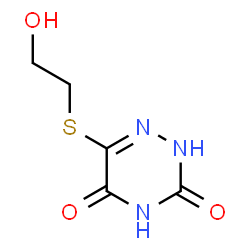 ChemSpider 2D Image | 1,2,4-triazine-3,5-diol, 6-[(2-hydroxyethyl)thio]- | C5H7N3O3S