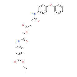 ChemSpider 2D Image | Propyl 4-{[({4-oxo-4-[(4-phenoxyphenyl)amino]butanoyl}oxy)acetyl]amino}benzoate | C28H28N2O7