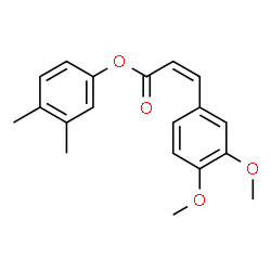 ChemSpider 2D Image | 3,4-Dimethylphenyl (2Z)-3-(3,4-dimethoxyphenyl)acrylate | C19H20O4