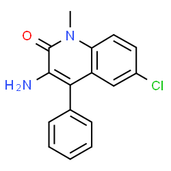 ChemSpider 2D Image | 3-Amino-6-chloro-1-methyl-4-phenylcarbostyril | C16H13ClN2O