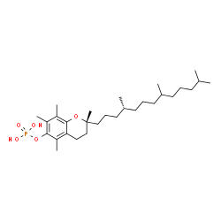 ChemSpider 2D Image | (2R)-2,5,7,8-Tetramethyl-2-[(4R)-4,8,12-trimethyltridecyl]-3,4-dihydro-2H-chromen-6-yl dihydrogen phosphate | C29H51O5P