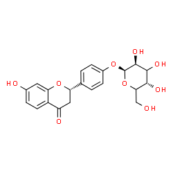 ChemSpider 2D Image | 4-[(2S)-7-Hydroxy-4-oxo-3,4-dihydro-2H-chromen-2-yl]phenyl beta-D-threo-hexopyranoside | C21H22O9