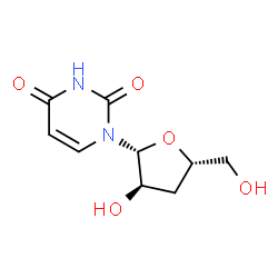 ChemSpider 2D Image | 3'-Deoxyuridine | C9H12N2O5