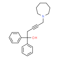 ChemSpider 2D Image | 5-(1-Azepanyl)-1,1-diphenyl-3-pentyn-1-ol | C23H27NO