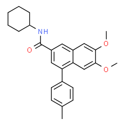 ChemSpider 2D Image | N-Cyclohexyl-6,7-dimethoxy-4-(4-methylphenyl)-2-naphthamide | C26H29NO3