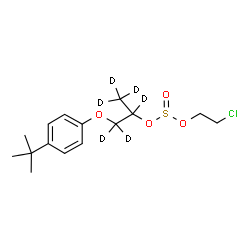 ChemSpider 2D Image | 2-Chloroethyl 1-[4-(2-methyl-2-propanyl)phenoxy](~2~H_6_)-2-propanyl sulfite | C15H17D6ClO4S
