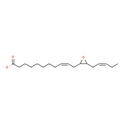 ChemSpider 2D Image | (9Z)-11-{3-[(2Z)-2-Penten-1-yl]-2-oxiranyl}-9-undecenoate | C18H29O3