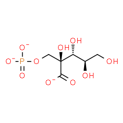 ChemSpider 2D Image | 2-C-[(Phosphonatooxy)methyl]-D-arabinonate | C6H10O10P
