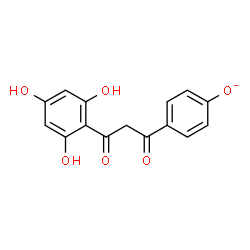 ChemSpider 2D Image | 4-[3-Oxo-3-(2,4,6-trihydroxyphenyl)propanoyl]phenolate | C15H11O6
