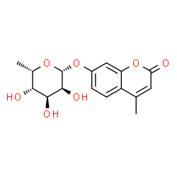 ChemSpider 2D Image | 4-Methyl-2-oxo-2H-chromen-7-yl 6-deoxy-beta-L-gulopyranoside | C16H18O7