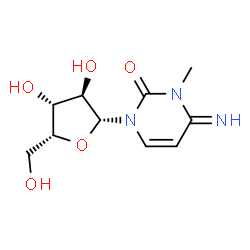 ChemSpider 2D Image | 4-Imino-3-methyl-1-(beta-D-xylofuranosyl)-3,4-dihydro-2(1H)-pyrimidinone | C10H15N3O5