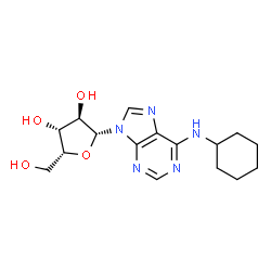 ChemSpider 2D Image | N-Cyclohexyl-9-(beta-D-xylofuranosyl)-9H-purin-6-amine | C16H23N5O4