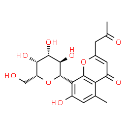 ChemSpider 2D Image | (1S)-1,5-Anhydro-1-[7-hydroxy-5-methyl-4-oxo-2-(2-oxopropyl)-4H-chromen-8-yl]-D-galactitol | C19H22O9