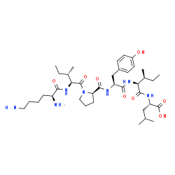 ChemSpider 2D Image | L-Lysyl-L-isoleucyl-D-prolyl-L-tyrosyl-L-isoleucyl-L-leucine | C38H63N7O8