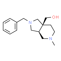 ChemSpider 2D Image | [(3aS,7aS)-2-Benzyl-5-methyloctahydro-7aH-pyrrolo[3,4-c]pyridin-7a-yl]methanol | C16H24N2O