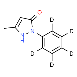 ChemSpider 2D Image | 5-Methyl-2-(~2~H_5_)phenyl-1,2-dihydro-3H-pyrazol-3-one | C10H5D5N2O