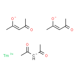 ChemSpider 2D Image | Thulium 2,4-dioxopentan-3-ide (2Z)-4-oxo-2-penten-2-olate (1:1:2) | C15H21O6Tm