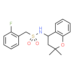 ChemSpider 2D Image | N-(2,2-Dimethyl-3,4-dihydro-2H-chromen-4-yl)-1-(2-fluorophenyl)methanesulfonamide | C18H20FNO3S