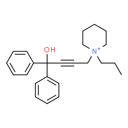 ChemSpider 2D Image | 1-(4-Hydroxy-4,4-diphenyl-2-butyn-1-yl)-1-propylpiperidinium | C24H30NO