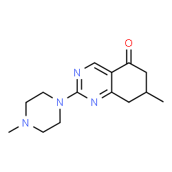 ChemSpider 2D Image | 7-Methyl-2-(4-methyl-1-piperazinyl)-7,8-dihydro-5(6H)-quinazolinone | C14H20N4O