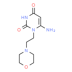 ChemSpider 2D Image | 6-Amino-1-[2-(4-morpholinyl)ethyl]-2,4(1H,3H)-pyrimidinedione | C10H16N4O3