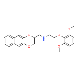 ChemSpider 2D Image | N-(2,3-Dihydronaphtho[2,3-b][1,4]dioxin-2-ylmethyl)-2-(2,6-dimethoxyphenoxy)ethanamine | C23H25NO5