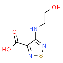 ChemSpider 2D Image | 4-[(2-Hydroxyethyl)amino]-1,2,5-thiadiazole-3-carboxylic acid | C5H7N3O3S