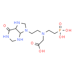 ChemSpider 2D Image | N-[2-(6-Oxooctahydro-9H-purin-9-yl)ethyl]-N-(2-phosphonoethyl)glycine | C11H22N5O6P