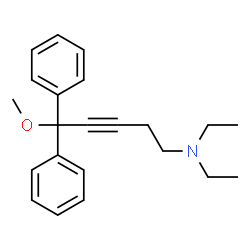 ChemSpider 2D Image | Diethyl-(5-methoxy-5,5-diphenyl-pent-3-ynyl)-amine | C22H27NO