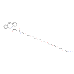 ChemSpider 2D Image | N-(26-Amino-3,6,9,12,15,18,21,24-octaoxahexacos-1-yl)-4-(11,12-didehydrodibenzo[b,f]azocin-5(6H)-yl)-4-oxobutanamide | C37H53N3O10
