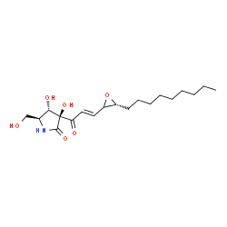 ChemSpider 2D Image | (3S,4S,5S)-3,4-Dihydroxy-5-(hydroxymethyl)-3-{(2E)-3-[(3R)-3-nonyl-2-oxiranyl]-2-propenoyl}-2-pyrrolidinone | C19H31NO6