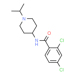 ChemSpider 2D Image | 2,4-Dichloro-N-(1-isopropyl-4-piperidinyl)benzamide | C15H20Cl2N2O