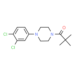 ChemSpider 2D Image | 1-[4-(3,4-Dichlorophenyl)-1-piperazinyl]-2,2-dimethyl-1-propanone | C15H20Cl2N2O