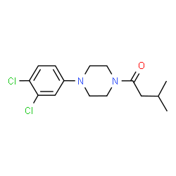 ChemSpider 2D Image | 1-[4-(3,4-Dichlorophenyl)-1-piperazinyl]-3-methyl-1-butanone | C15H20Cl2N2O