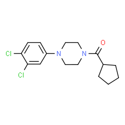 ChemSpider 2D Image | Cyclopentyl[4-(3,4-dichlorophenyl)-1-piperazinyl]methanone | C16H20Cl2N2O