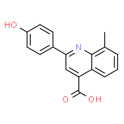 ChemSpider 2D Image | 2-(4-Hydroxyphenyl)-8-methyl-4-quinolinecarboxylic acid | C17H13NO3