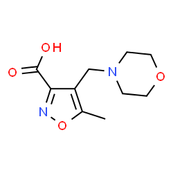 ChemSpider 2D Image | 5-methyl-4-(morpholinomethyl)isoxazole-3-carboxylic acid | C10H14N2O4