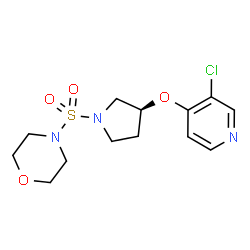 ChemSpider 2D Image | 4-({(3S)-3-[(3-Chloro-4-pyridinyl)oxy]-1-pyrrolidinyl}sulfonyl)morpholine | C13H18ClN3O4S