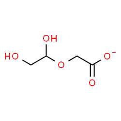 ChemSpider 2D Image | (1,2-Dihydroxyethoxy)acetate | C4H7O5