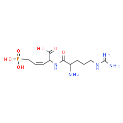 ChemSpider 2D Image | (3Z)-2-(Arginylamino)-5-phosphono-3-pentenoic acid | C11H22N5O6P