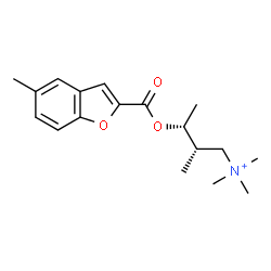 ChemSpider 2D Image | (2S,3R)-N,N,N,2-Tetramethyl-3-{[(5-methyl-1-benzofuran-2-yl)carbonyl]oxy}-1-butanaminium | C18H26NO3