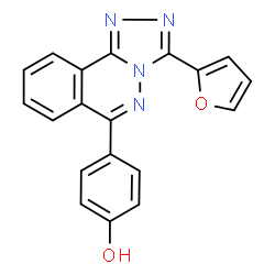 ChemSpider 2D Image | 4-[3-(2-Furyl)[1,2,4]triazolo[3,4-a]phthalazin-6-yl]phenol | C19H12N4O2