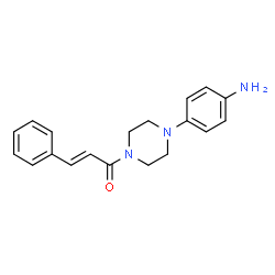 ChemSpider 2D Image | (2E)-1-[4-(4-Aminophenyl)-1-piperazinyl]-3-phenyl-2-propen-1-one | C19H21N3O